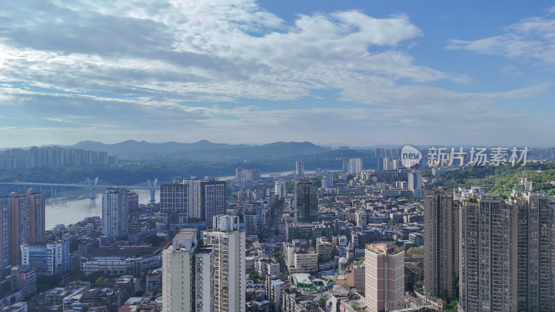 四川泸州城市风光泸州建设航拍