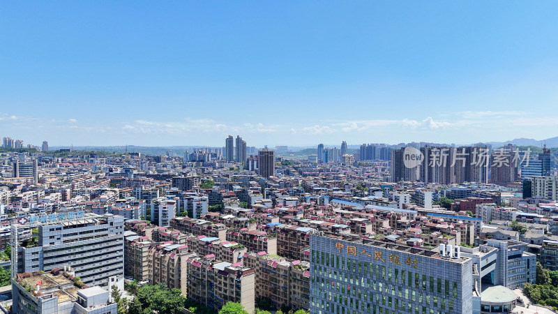 航拍四川泸州城市建设泸州大景