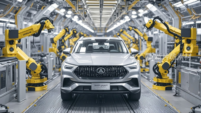 汽车工厂自动化生产线场景