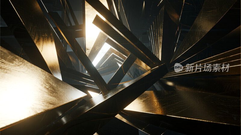 抽象结构光影效果场景