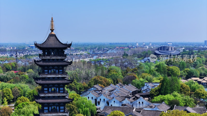 航拍乌镇景区 浙江乌镇航拍 航拍江南水乡