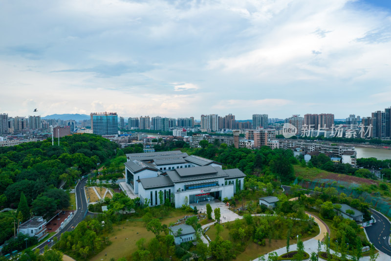 航拍衡阳图书馆新馆