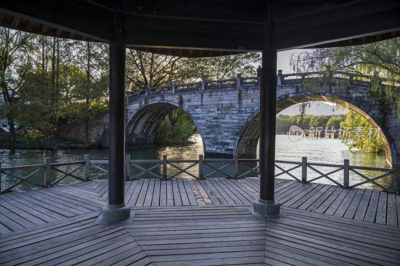 杭州西湖茅家埠江南水乡风景