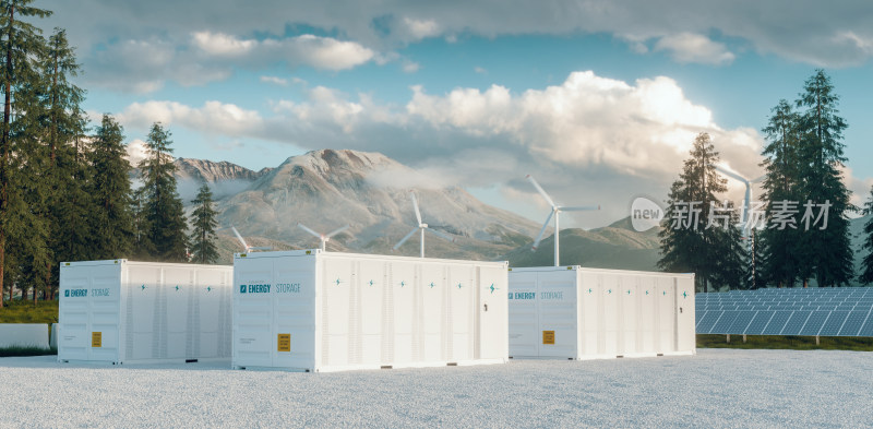 户外储能设备与风光发电设施