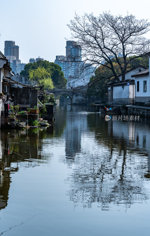 浙江绍兴八字桥街区水乡民居景观