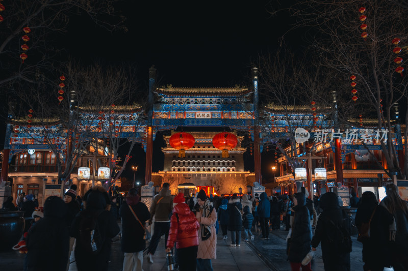 北京前门大街夜景