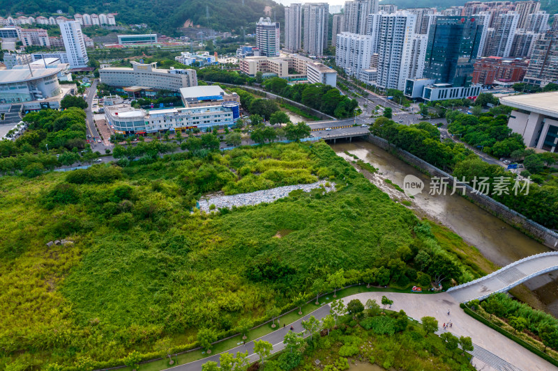 福建泉州市民广场航拍摄影图