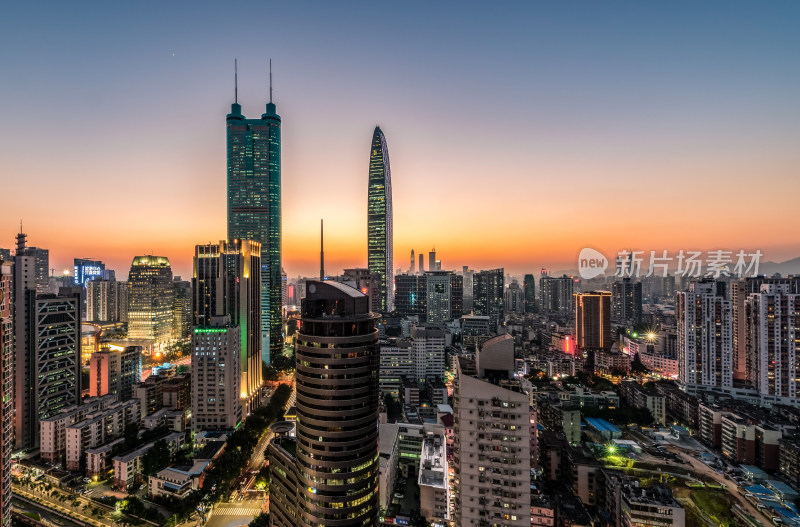 深圳城市建筑风光夜景