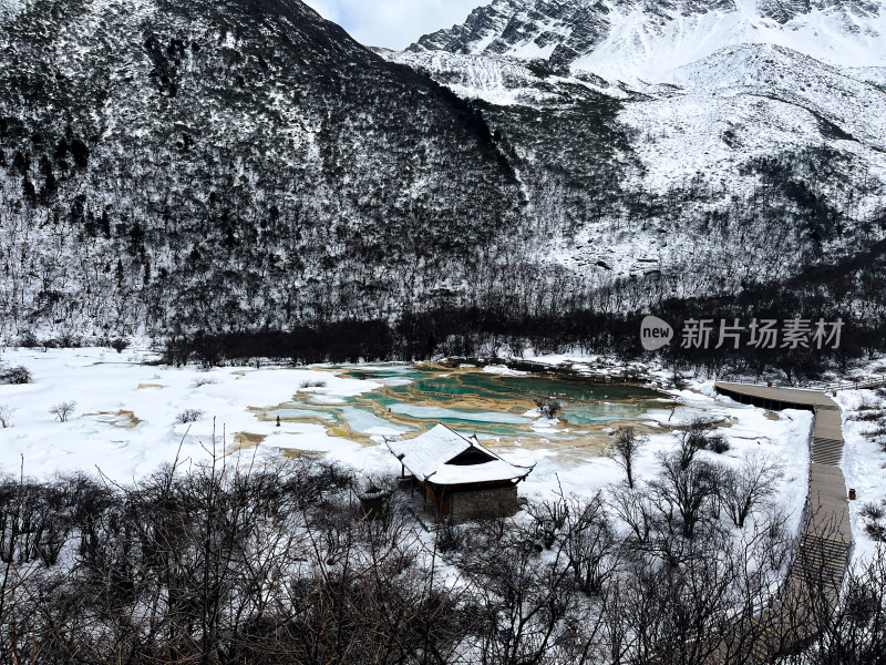 四川黄龙景区的冬天