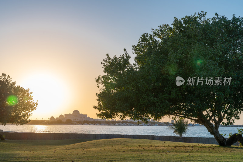 阿布扎比酋长皇宫远景