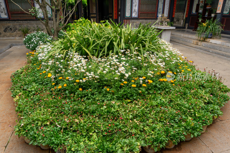 建水朱家花园古色古香的庭院