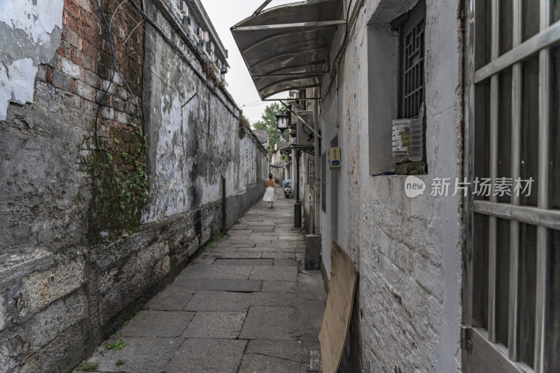 绍兴仓桥直街江南水乡风景