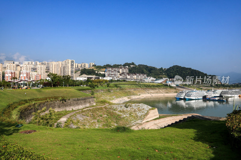 三峡大坝坝区坝上第一县秭归县城市风貌