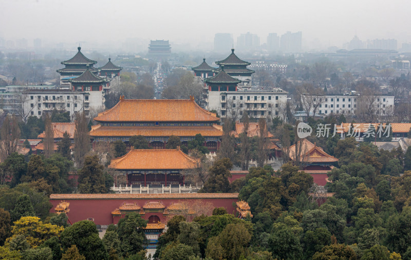 北京景山公园寿皇殿建筑