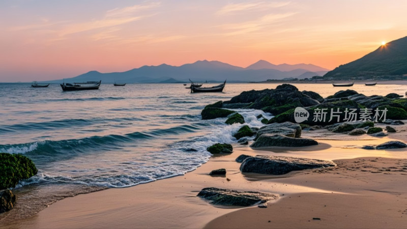 海岛风光旖旎迷人沙滩海边风景