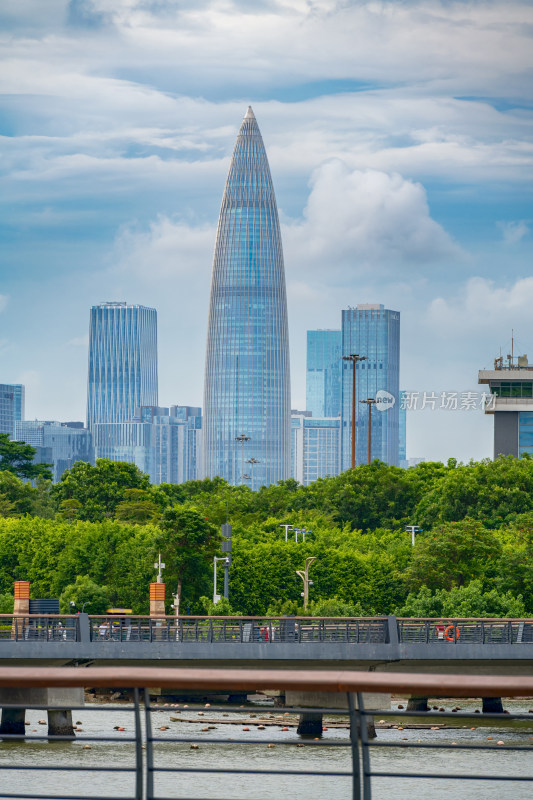 深圳湾地标建筑华润大厦风光