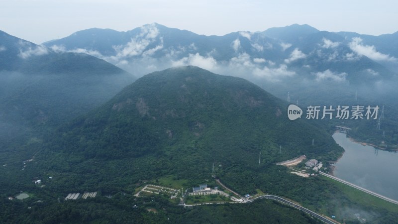 航拍广东省东莞市清溪镇自然风光