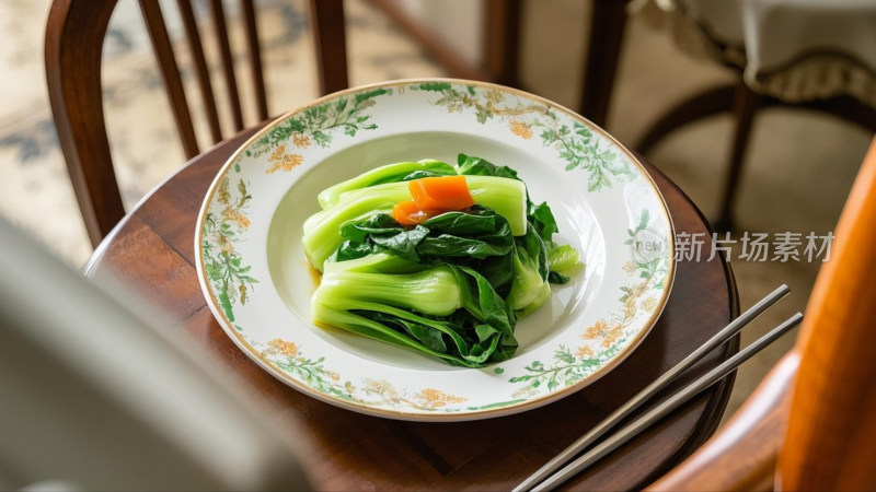 新鲜小白菜特写