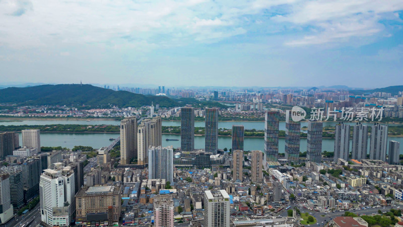 湖南长沙城市建设航拍