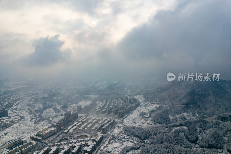 冬天雪景航拍