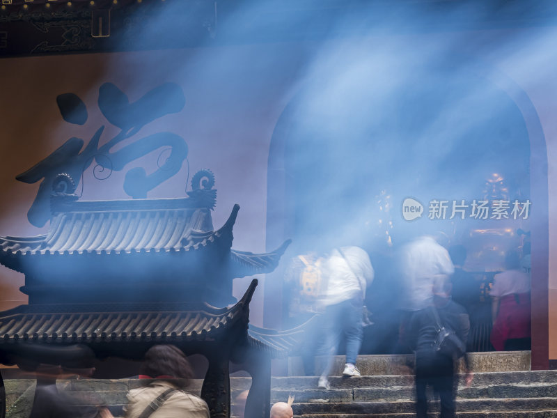 浙江普陀山法雨寺禅院建筑风光