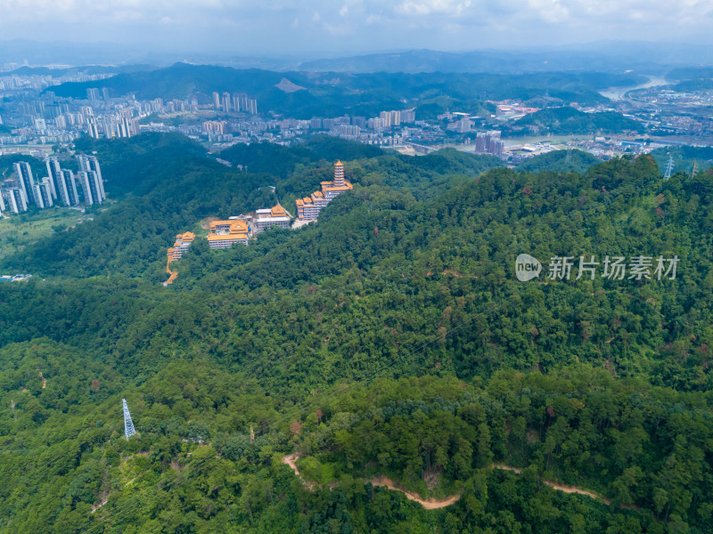 广西梧州白云山景区航拍图