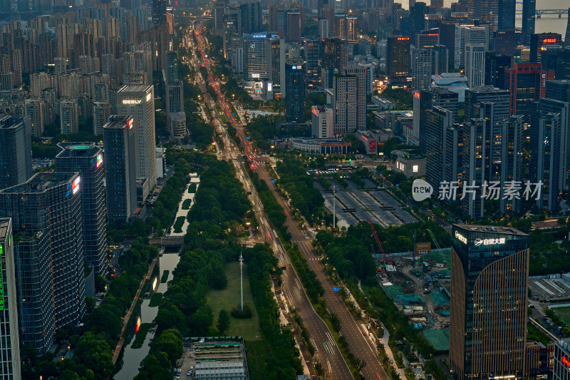 浙江杭州滨江城市风光