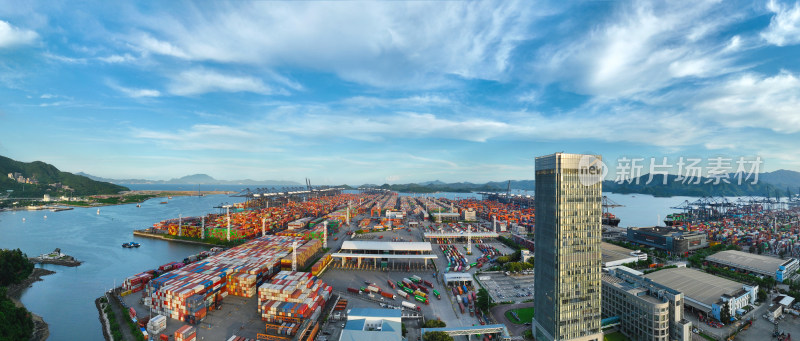 深圳市盐田区盐田港国际集装箱码头航拍