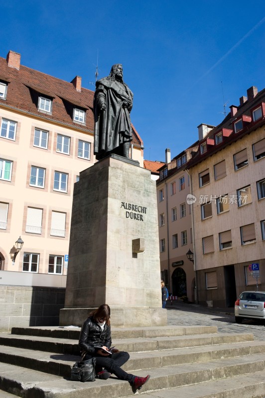 德国巴伐利亚州纽伦堡阿尔布莱希特.丢勒(Albrecht  Durer   Monument)纪念碑