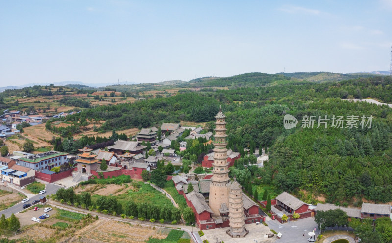 航拍山西晋城古建风光