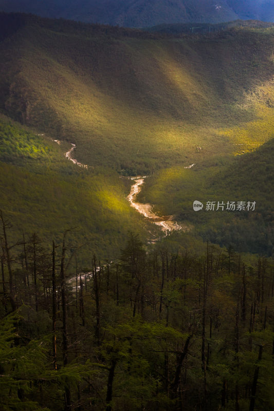 玉龙雪山光影 河流