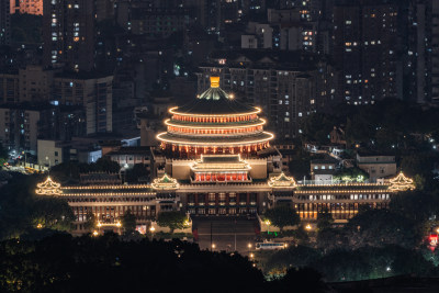 重庆人民大礼堂夜景