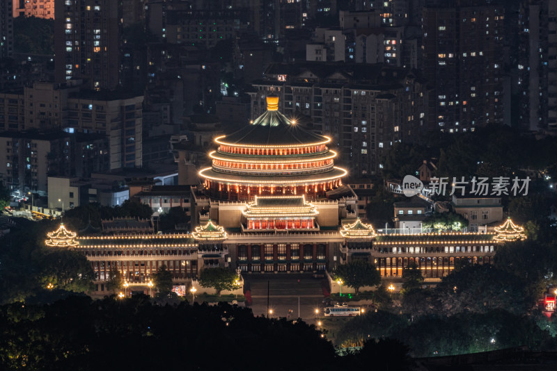 重庆人民大礼堂夜景