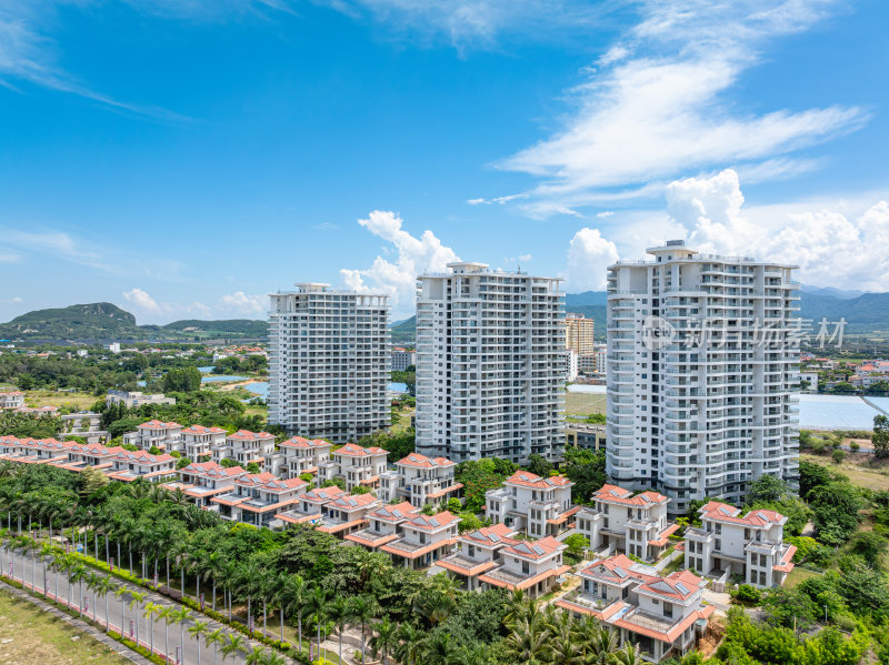 高端住宅小区住宅楼园林景观