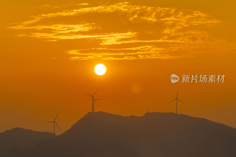 冬天唯美夕阳晚霞落日