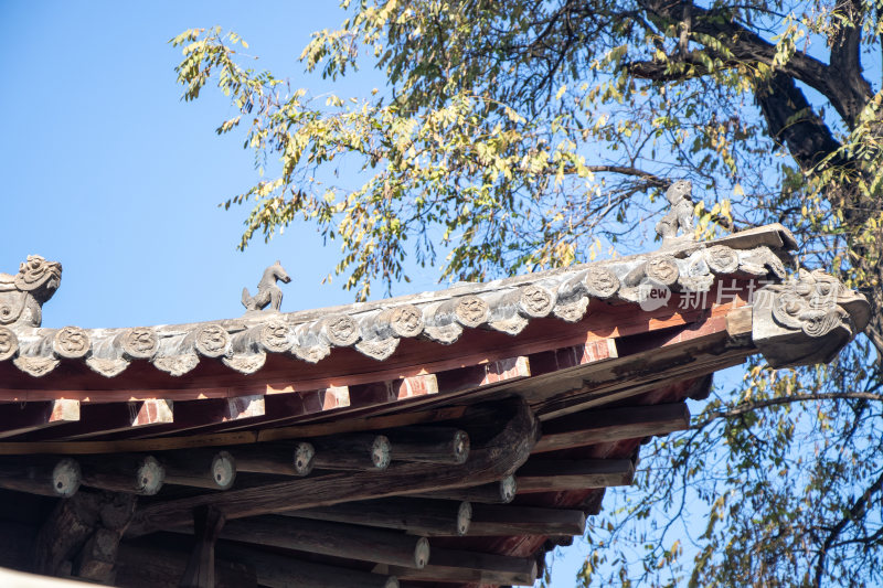 山西太原晋祠屋脊脊饰