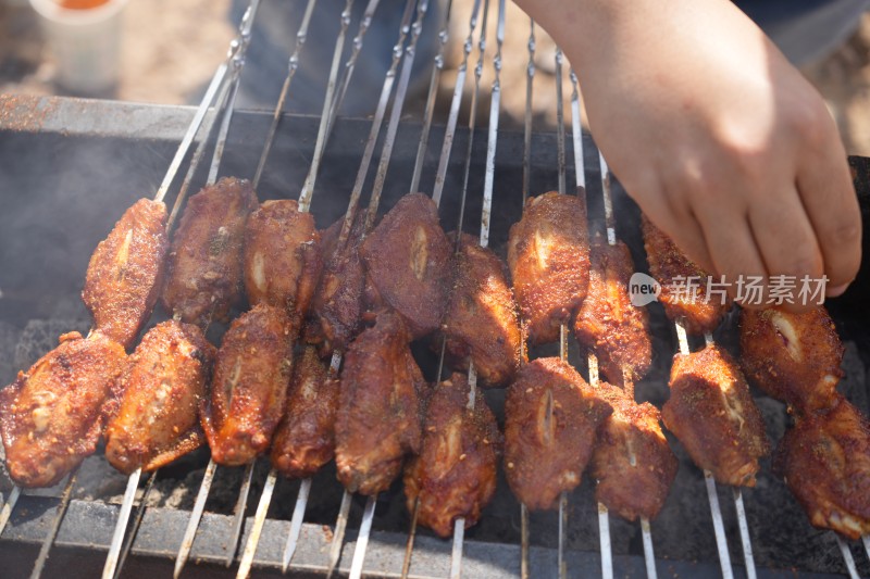 野炊烤鸡翅