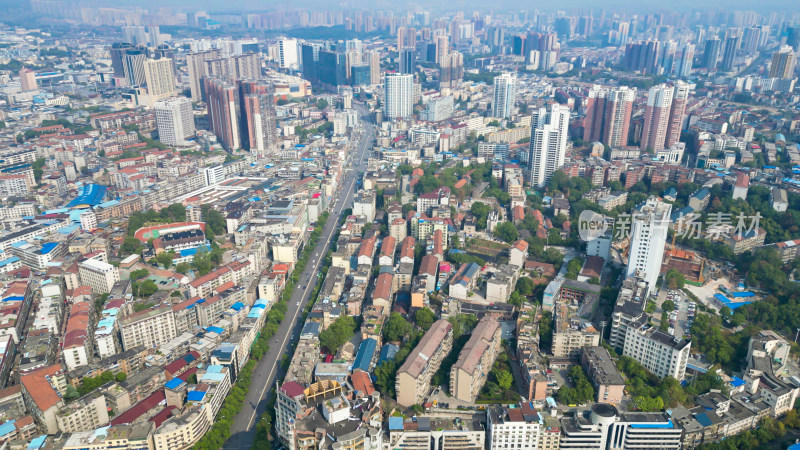 城市化老城区房屋建筑航拍