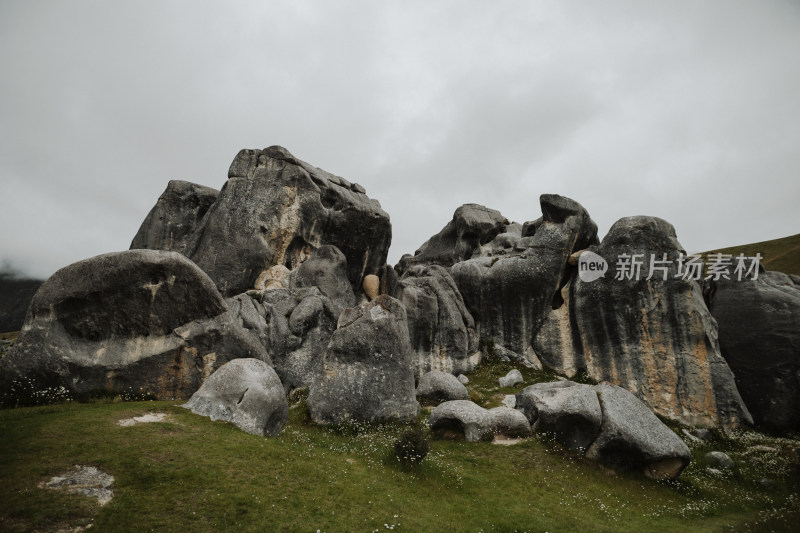 新西兰南岛巨石阵Castle Hill