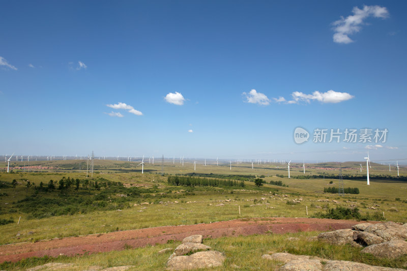 夏末中国北方草原自然风光