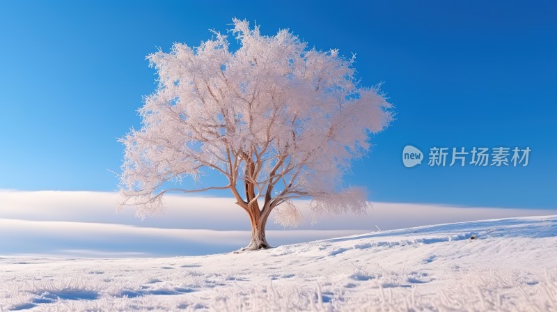 冬季唯美雪景海报背景配图高清摄影图