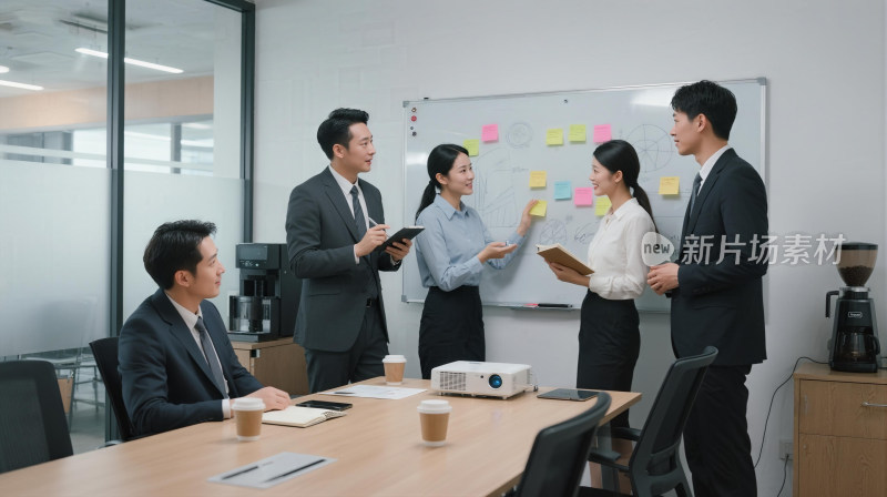 商务人士会议室讨论场景