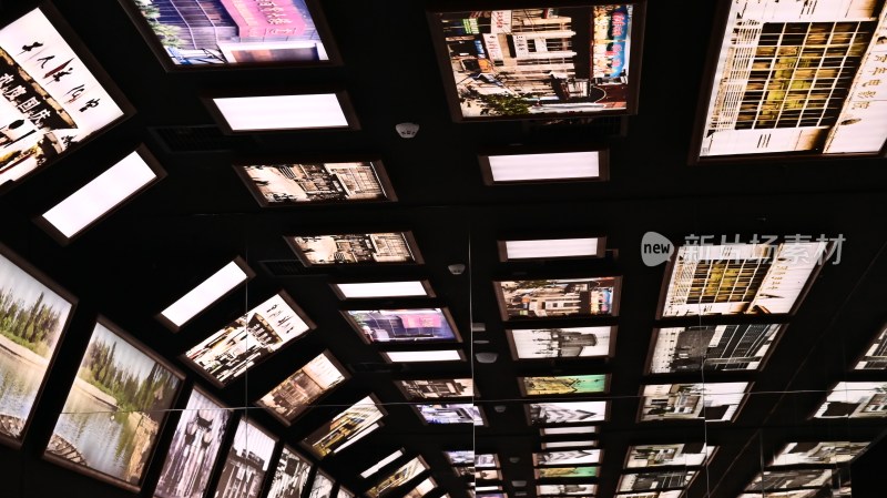 邢台城市规划馆展示的多幅城市风景照片