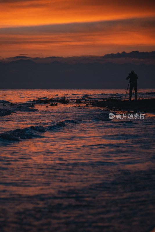 青海省 青海湖景区 夏季日出