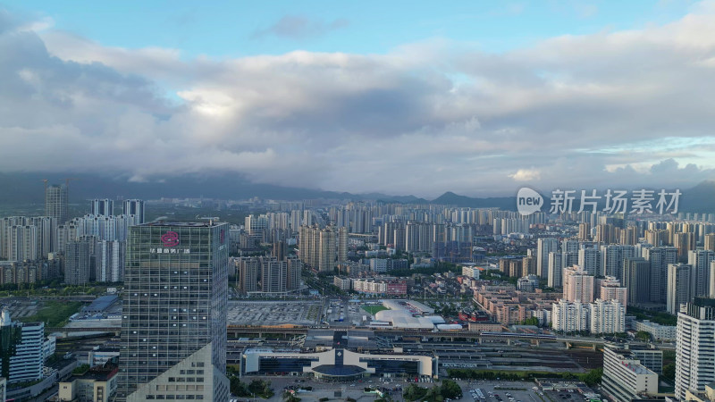 航拍温州城市天际线温州大景鹿城区