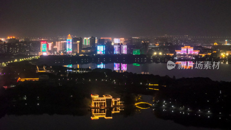 安庆城市大景夜景灯光