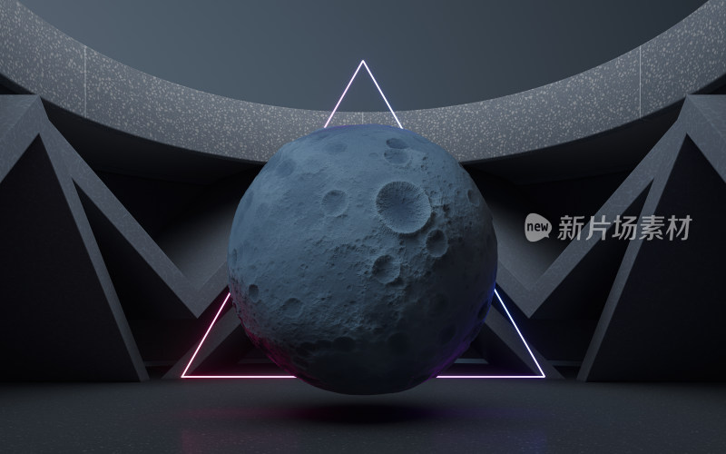 创意星球背景 3D渲染