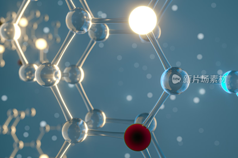 化学分子构成 三维渲染