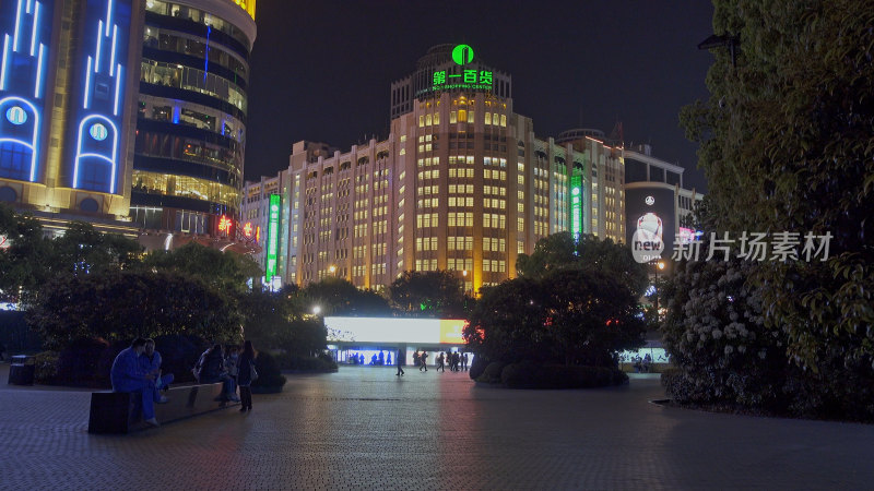 上海南京路步行街夜景