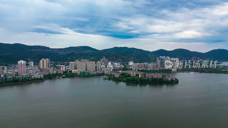 航拍湖北黄石城市建设